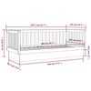vidaXL Sofá cama de madera maciza de pino gris 100x200 cm
