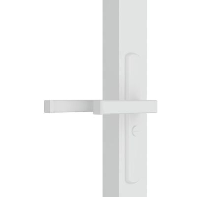 vidaXL Puerta interior vidrio EGS y aluminio blanco 76x201,5 cm