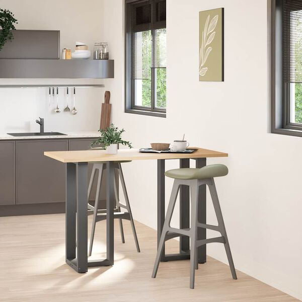 vidaXL Patas para mesa de bar en forma de T (2 unidades), antracita, 50 x 35 x (90-91) cm, acero