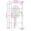 vidaXL Puerta de jard&iacute;n 100x175 cm de acero corten con dise&ntilde;o de &aacute;rbol
