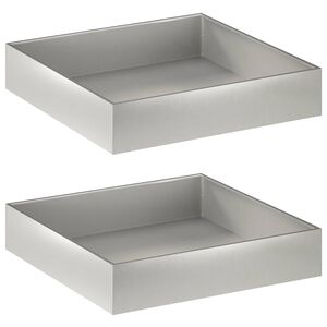 vidaXL Macetero de Jard&iacute;n 2 uds. Plateado 80 x 80 x 20 cm