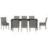 vidaXL Conjunto de Comedor de Jard&iacute;n 9 pcs Gris