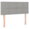 vidaXL Cama box spring con colch&oacute;n tela y LED gris claro 100x200 cm