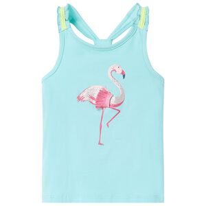 vidaXL Camiseta de tirantes infantil verde menta claro 116