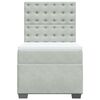 vidaXL Cama box spring con colch&oacute;n terciopelo gris claro 100x200 cm