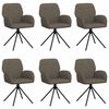 vidaXL Sillas de comedor giratorias 6 pcs Cuero de Suede Sint&eacute;tico