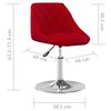 vidaXL Sillas de comedor giratorias 6 unidades terciopelo rojo tinto