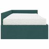 vidaXL Estructura de Cama Esquina con Colch&oacute;n Otro 2 pcs Verde tela