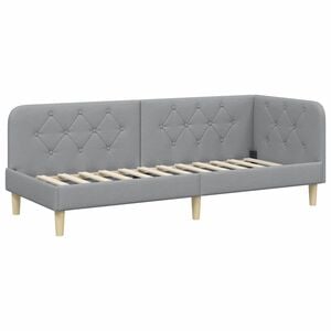 vidaXL Estructura de cama en esquina Gris Claro 80 x 200 cm tela