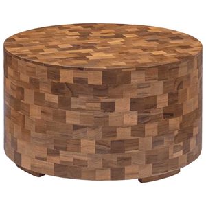 vidaXL Mesa de centro de madera maciza de teca 60x60x35 cm