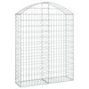 vidaXL Cesta gaviones forma arco hierro galvanizado 100x30x120/140 cm