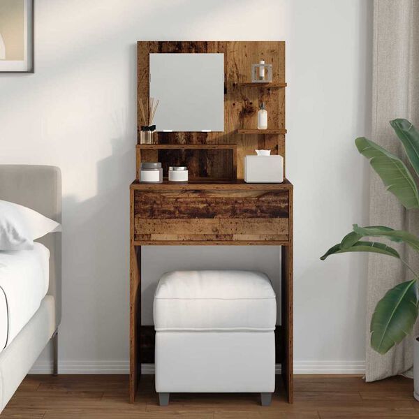 vidaXL Mesas de tocador de dormitorio Madera Vieja 80 x 39,6 x 135 cm