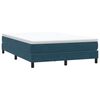 vidaXL Cama box spring con colch&oacute;n terciopelo azul oscuro 140x220 cm