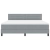 vidaXL Cama tipo Box Spring con colch&oacute;n Gris claro 180 x 200 cm tela