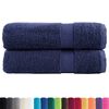 vidaXL Toallas de ducha SOLUND 2 uds azul marino 70x140 cm 600 gsm
