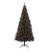 vidaXL &Aacute;rbol de Navidad con 300 LED con soporte Negro 210 cm PVC