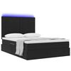 vidaXL Cama con almacenamiento y LED Negro 140 x 200 cm Terciopelo