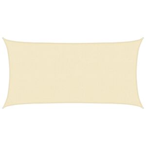 vidaXL Toldo de vela crema HDPE 160 g/m&sup2; 2,5x5 m