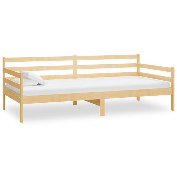 vidaXL Sof&aacute; cama sin colch&oacute;n madera maciza de pino 90x200 cm