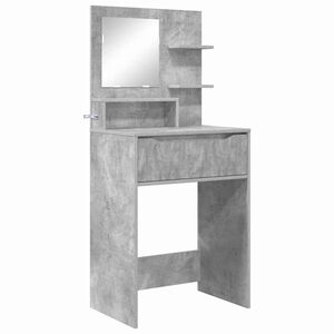 vidaXL Mesas de tocador de dormitorio Gris Concreto 80 x 39,6 x 135 cm