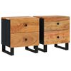 vidaXL Mesitas de noche 2 uds madera maciza de acacia 40x33x46 cm