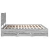 vidaXL Estructura de cama Gris Sonoma 200 x 200 cm Madera Ingenieril