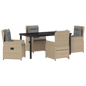 vidaXL Conjunto de Comedor de Jard&iacute;n 5 pcs Beige y Gris Claro