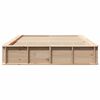 vidaXL Estructura de cama Marr&oacute;n 140 x 190 cm Madera de pino macizo