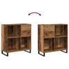 vidaXL Mueble para discos de vinilo Roble artisan 84,5 x 38 x 89 cm