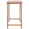 vidaXL Mesa de bar de jard&iacute;n de madera maciza de teca 120x65x110 cm