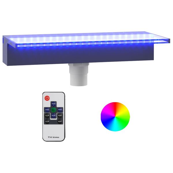 vidaXL Fuente cascada con LED RGB acr&iacute;lico 45 cm