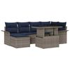 vidaXL Conjunto de sof&aacute; de jard&iacute;n 7 uds. Gris