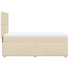 vidaXL Cama box spring con colchón tela color crema 90x190 cm