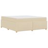 vidaXL Estructura de cama con colch&oacute;n Crema 180 x 200 cm tela