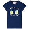 Camiseta infantil azul marino 128