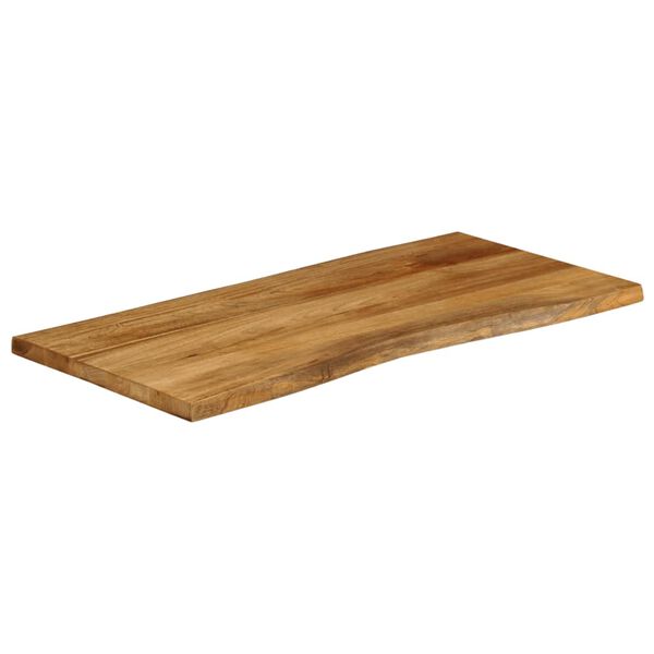 vidaXL Tablero de mesa borde natural madera maciza mango 120x60x2,5 cm