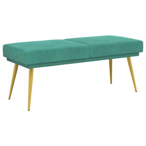 vidaXL Banco de Doble Capa Tuquesa 120 x 45 x 46 cm Terciopelo