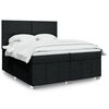vidaXL Cama box spring con colch&oacute;n tela negro 200x200 cm