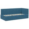 vidaXL Estructura de cama en esquina Azul 90 cm x 200 cm Terciopelo