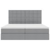 vidaXL Cama con almacenamiento Gris Claro 200 x 200 cm Cuero sint&eacute;tico