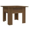 vidaXL Mesa de centro madera contrachapada marr&oacute;n roble 55x55x42 cm