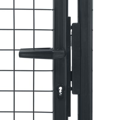 vidaXL Puerta de malla de jardín acero galvanizado gris 100x175 cm
