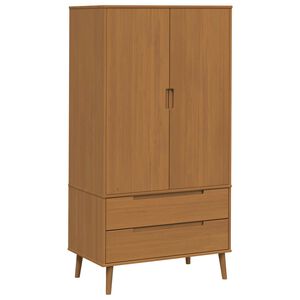 vidaXL Armario MOLDE Caramelo 90 x 55 x 175 cm Madera de Pino Maciza