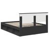 vidaXL Estructura de cama Negro 135 x 190 cm Madera de pino macizo