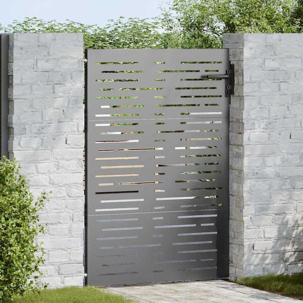 vidaXL Puerta de jardín acero corten diseño cuadrado 85x125 cm
