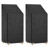 vidaXL Fundas sillas jard&iacute;n 2 uds 8 ojales polietileno 65x65x110/150cm