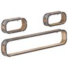 vidaXL Juego de estantes de pared 3 piezas madera maciza de mango