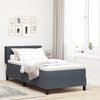vidaXL Cama tipo Box Spring Gris oscuro 200 x 100 cm Poli&eacute;ster