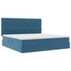 vidaXL Cama con almacenamiento y colch&oacute;n Azul Oscuro 200 x 200 cm