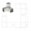 vidaXL Conector de postes en forma de Y metal galvanizado 81x81 mm